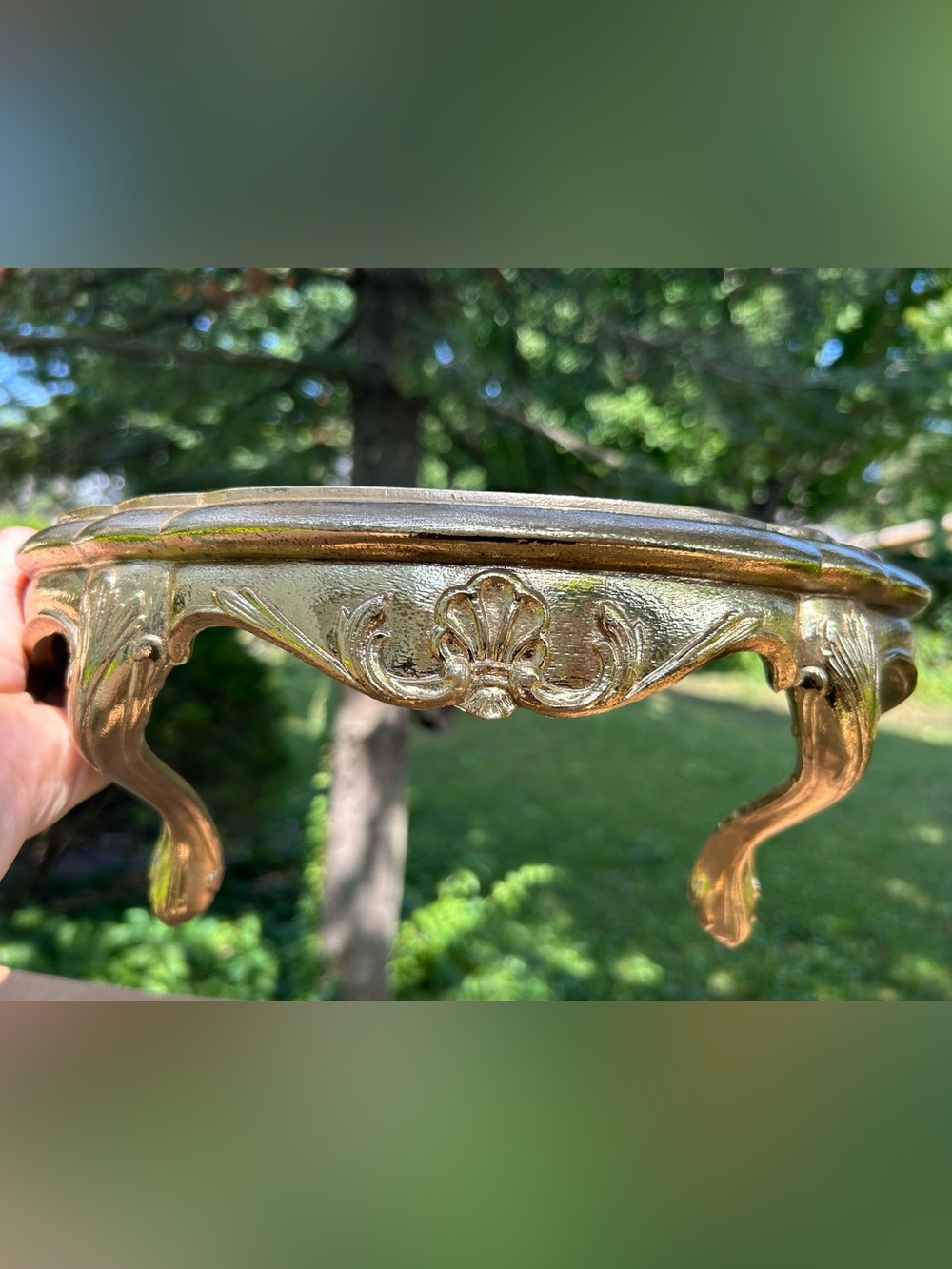 Vintage Shelf Burwood Ornate Gold Hollywood Regency Gallery Wall 6x13 Made in US